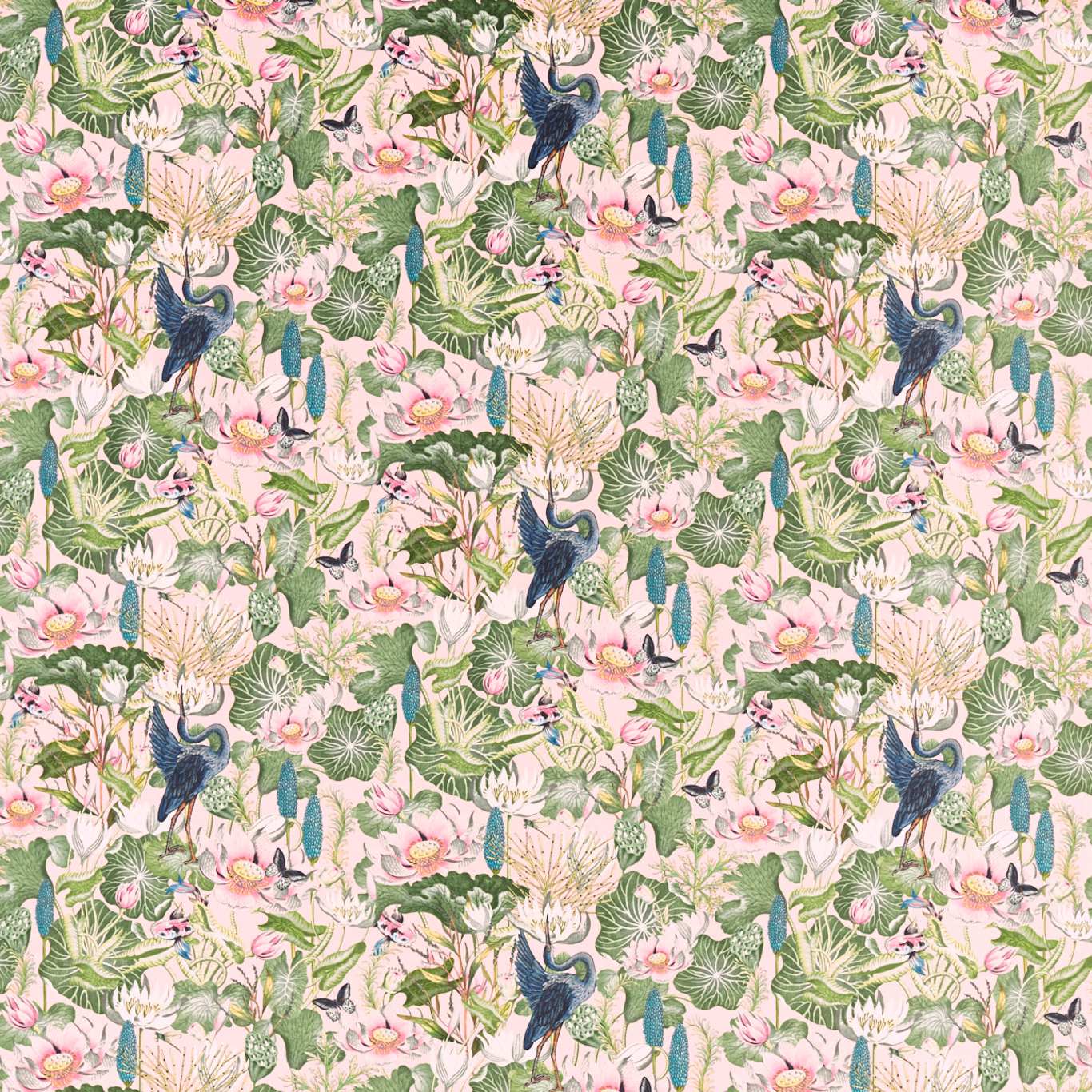 Waterlily Wedgwood Velvet