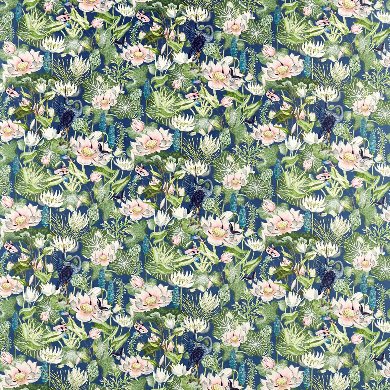 Waterlily Wedgwood Velvet