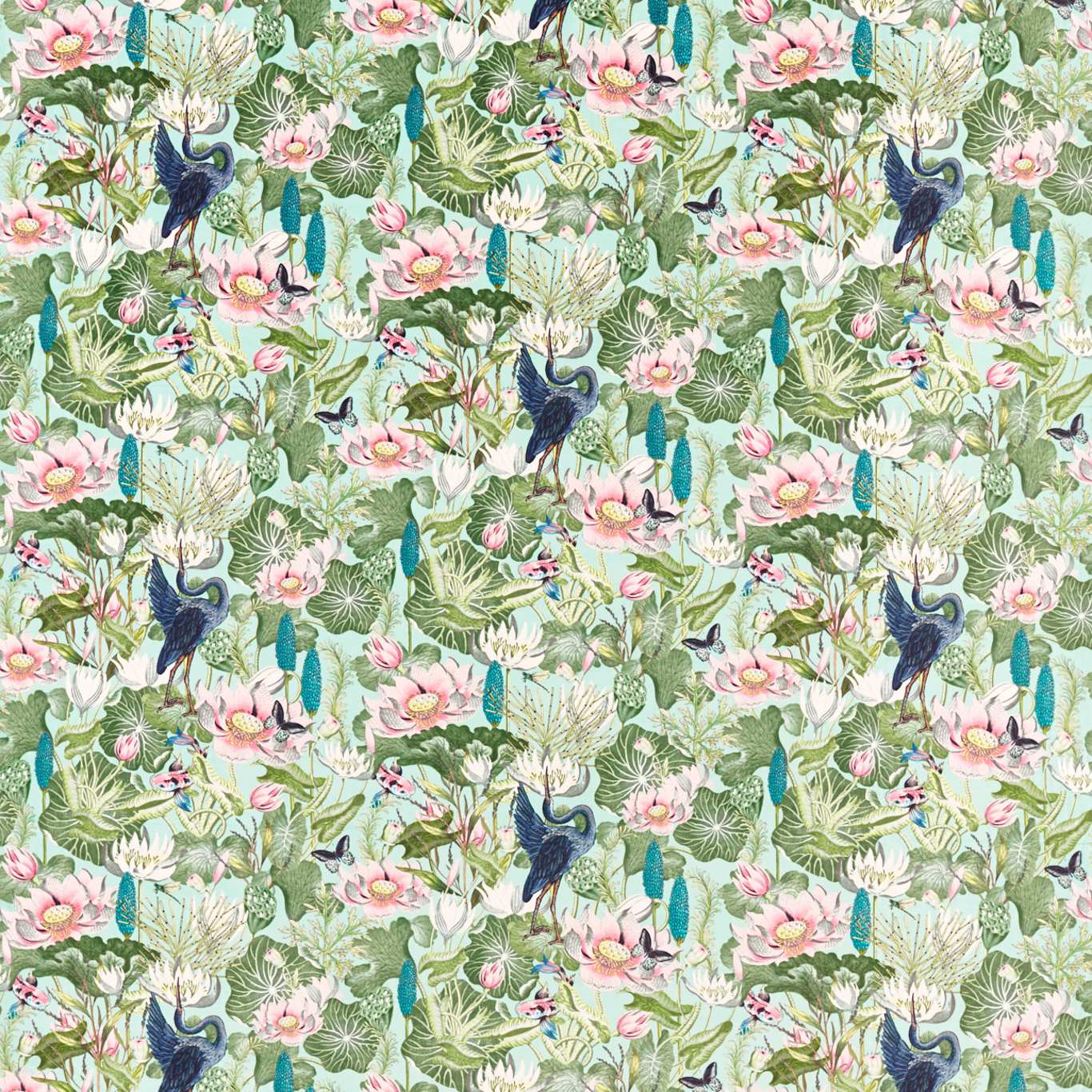 Waterlily Wedgwood Velvet